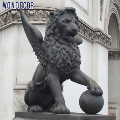 160cm Large Bronze Lion Statue Outdoor Metal Animal Decoration