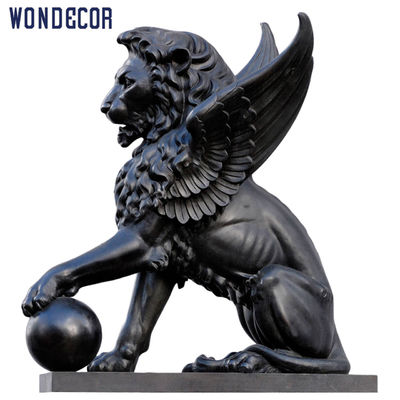 160cm Large Bronze Lion Statue Outdoor Metal Animal Decoration