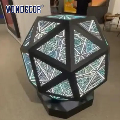 Corten Steel Polyhedron Sculpture Artwork Stainless Steel 120cm