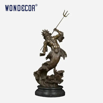 Custom brass Bronze Statues Sculpture Emperor Poseidon shape