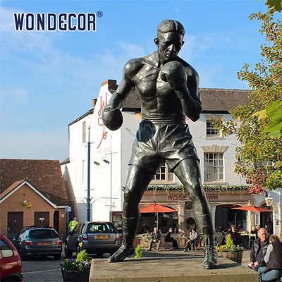 WONDERS Bronze Statues Sculpture 192cm With A Life Size Boxer