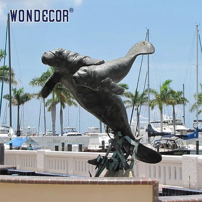 WONDERS Metal Decorated Bronze Seal Sculpture 3D Design 160cm