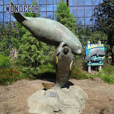WONDERS Metal Decorated Bronze Seal Sculpture 3D Design 160cm