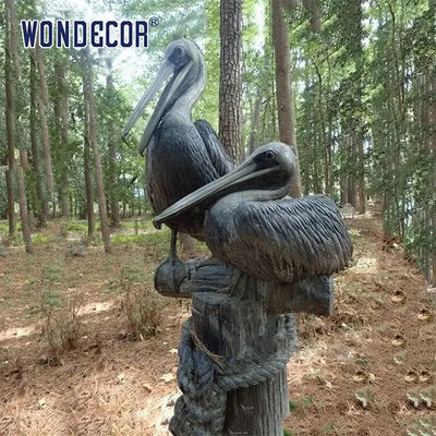 Casting bronze large pelican outdoor statue garden decoration