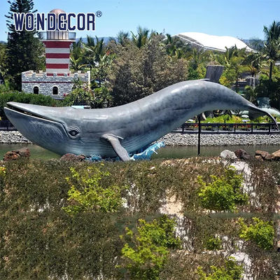 Outdoor square decoration large metal animal bronze whale sculpture