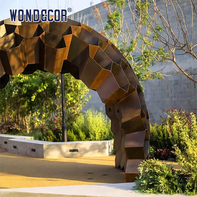 Outdoor Corten Steel Sculpture Customized Corten Steel Garden Art