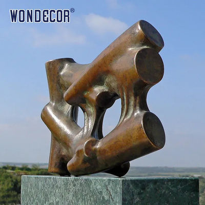 Outdoor Square Garden Corten Steel Sculpture Metal Decoration