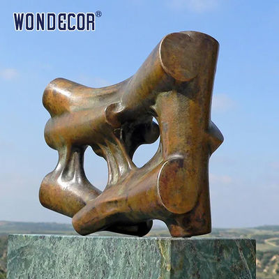 Outdoor Square Garden Corten Steel Sculpture Metal Decoration