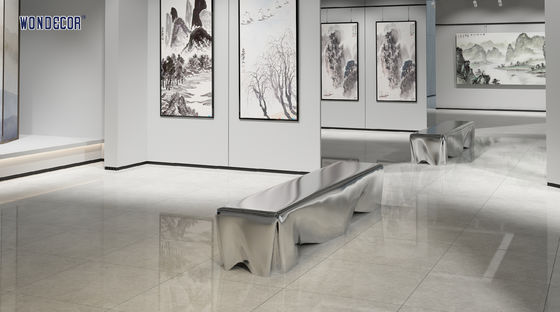 Indoor Hotel Lounge 120cm Large Stainless Steel Bench Metal Home Decoration
