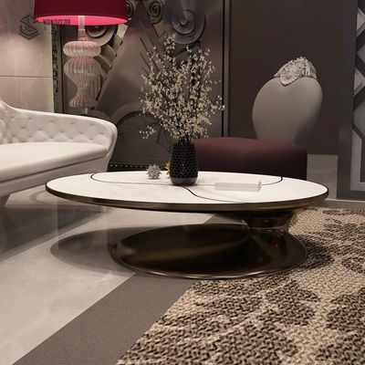 Living Room Top Marble Art Table Furniture Stainless Steel