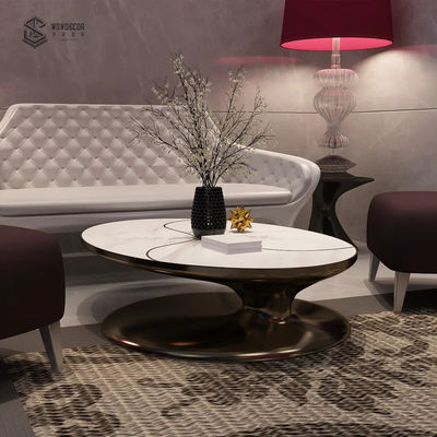 Living Room Top Marble Art Table Furniture Stainless Steel