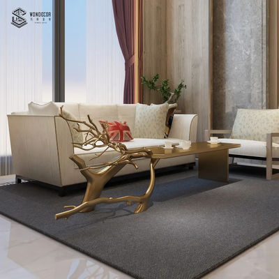3D 2D Modern Rectangle Table Stainless Steel Customized