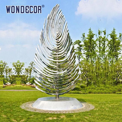 Customized Stereoscopic Stainless Steel Tree Sculpture Garden Decoration Abstract Geometric