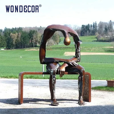 Sad Person Carving Bronze Garden Sculptures Timeless