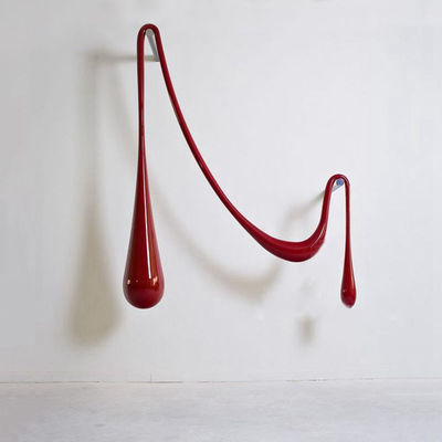 Garden Water Droplet Stainless Steel Modern Sculpture Wall Decoration