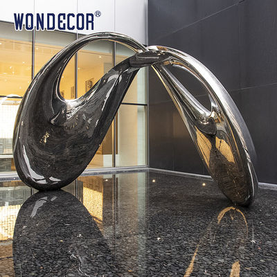 Square Large Art Geometry Arc Stainless Steel Sculpture