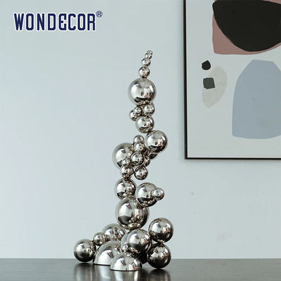 Indoor Abstract Art Decoration Metal Stainless Steel Ball Sculpture