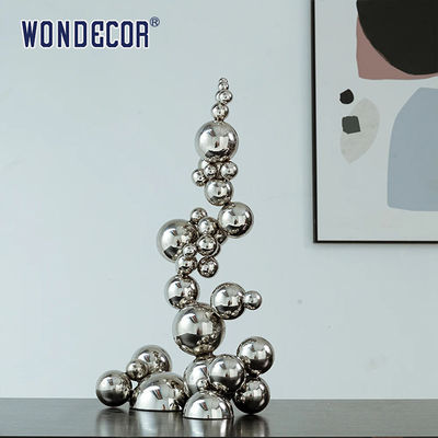 Indoor Abstract Art Decoration Metal Stainless Steel Ball Sculpture