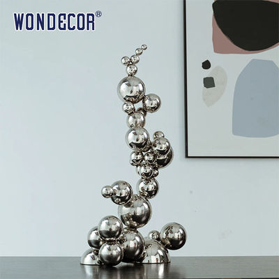 Indoor Abstract Art Decoration Metal Stainless Steel Ball Sculpture