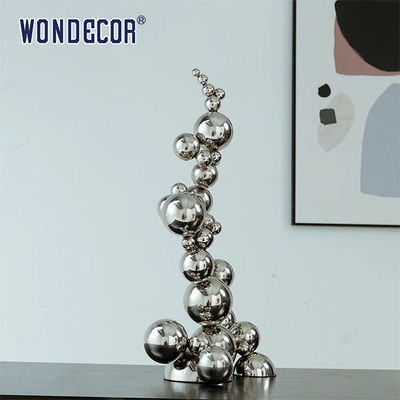 Indoor Abstract Art Decoration Metal Stainless Steel Ball Sculpture