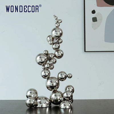 Indoor Abstract Art Decoration Metal Stainless Steel Ball Sculpture