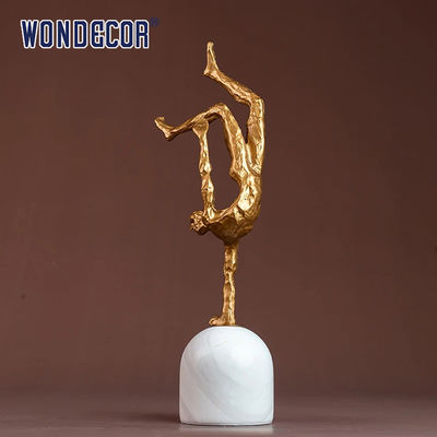 Small Indoor Abstract Metal Art Extreme Sports Figurine Copper Sculpture