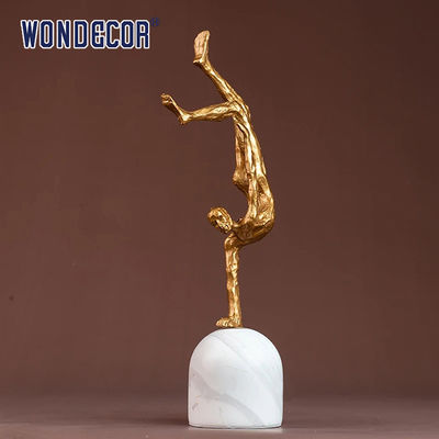 Small Indoor Abstract Metal Art Extreme Sports Figurine Copper Sculpture