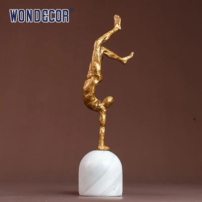 Small Indoor Abstract Metal Art Extreme Sports Figurine Copper Sculpture