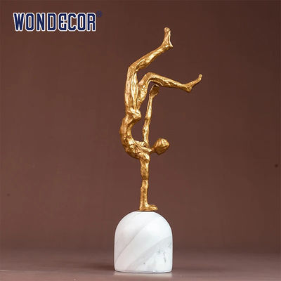 Small Indoor Abstract Metal Art Extreme Sports Figurine Copper Sculpture