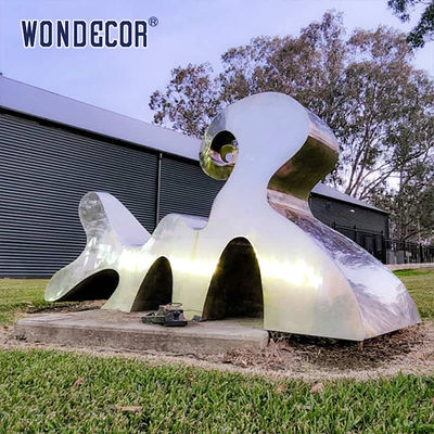Large outdoor garden geometric metal art forging shaped stainless steel sculpture