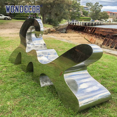 Large outdoor garden geometric metal art forging shaped stainless steel sculpture
