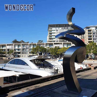 Outdoor Square Metal Art Forged Geometric Shaped Stainless Steel Sculpture