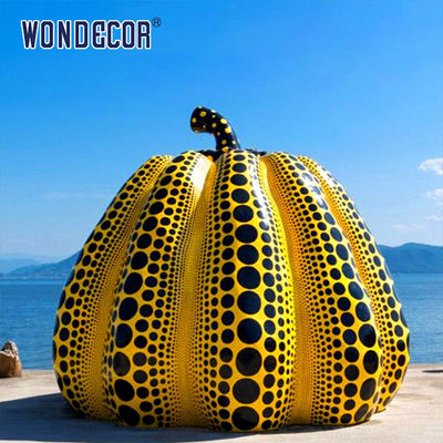 Large outdoor metal art craft abstract pumpkin bronze sculpture