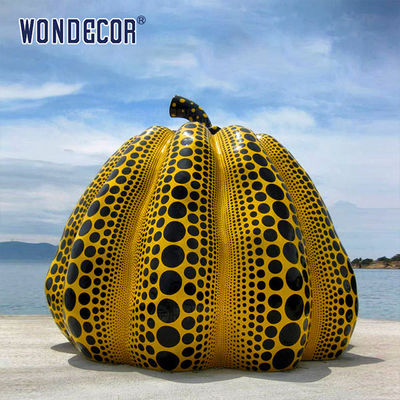 Large outdoor metal art craft abstract pumpkin bronze sculpture