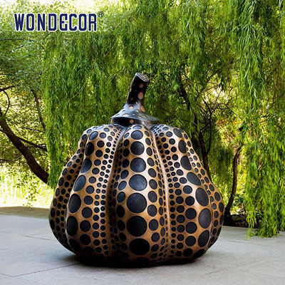 Large outdoor metal art craft abstract pumpkin bronze sculpture