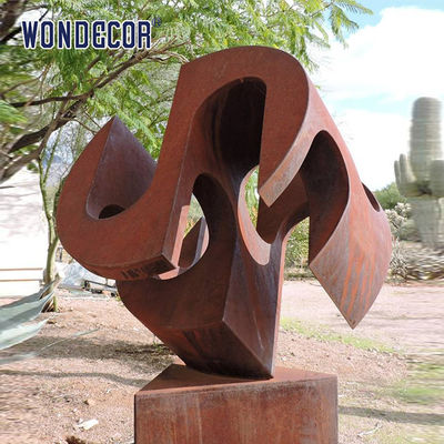 Outdoor Garden Metal Art Alien Geometry Weather Resistant Steel Sculpture
