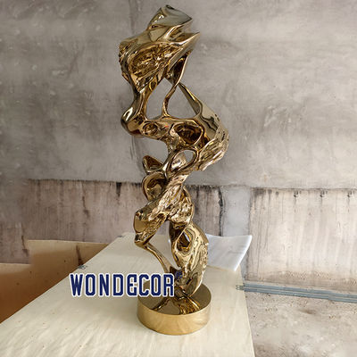 Large abstract outdoor plaza metal art the Taihu Lake rockery stainless steel sculpture