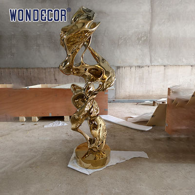 Large abstract outdoor plaza metal art the Taihu Lake rockery stainless steel sculpture