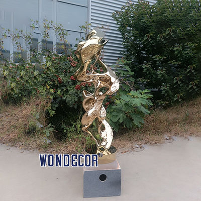 Large abstract outdoor plaza metal art the Taihu Lake rockery stainless steel sculpture