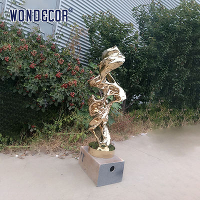 Large abstract outdoor plaza metal art the Taihu Lake rockery stainless steel sculpture