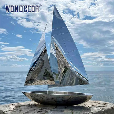 Outdoor Garden Park Large Abstract Forged Metal Sculpture Sailor Stainless Steel Sculpture