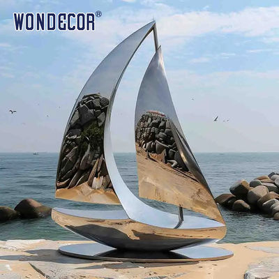 Outdoor Garden Park Large Abstract Forged Metal Sculpture Sailor Stainless Steel Sculpture