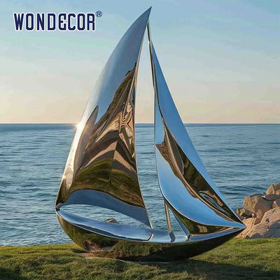 Outdoor Garden Park Large Abstract Forged Metal Sculpture Sailor Stainless Steel Sculpture