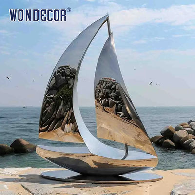Outdoor Garden Park Large Abstract Forged Metal Sculpture Sailor Stainless Steel Sculpture