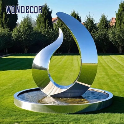 Outdoor swimming pool metal decoration abstract geometric musical symbols stainless steel sculpture