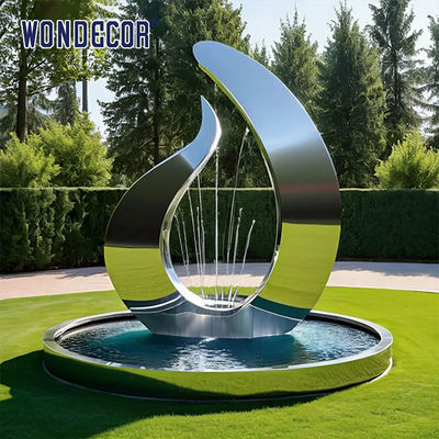 Outdoor swimming pool metal decoration abstract geometric musical symbols stainless steel sculpture