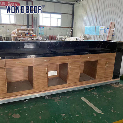 Black marble multi-layer bar counter