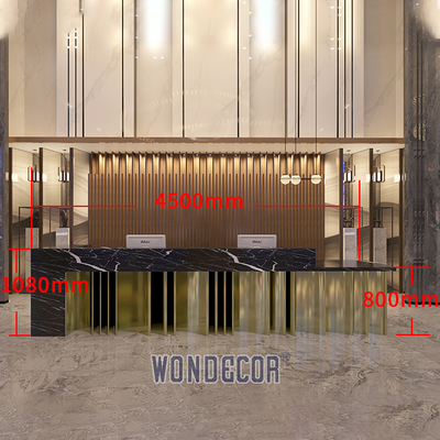 Black marble multi-layer bar counter