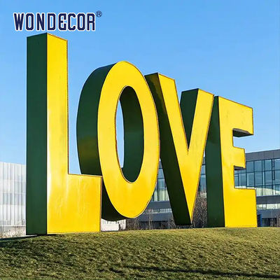 Customized park metal art word LOVE letter stainless steel sculpture
