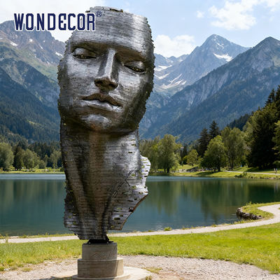 Large Outdoor Metal Art "Heaven, I Am Watching You" Stainless Steel Sculpture